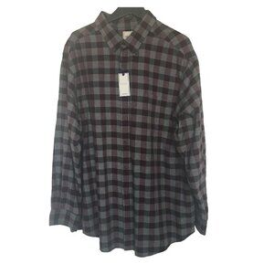 NEW 2XB Rowm Big Mens Long Sleeve Button Front Wine Shirt 100% Cotton MSRP $60
